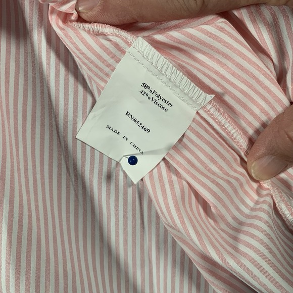 PAIR Of Pretty‎ Garden XL Blue/pink Strip Bow Front Top Puff Elbow Sleeves - Picture 9 of 10